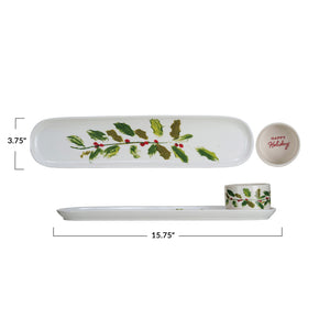 Holly Platter + Dish