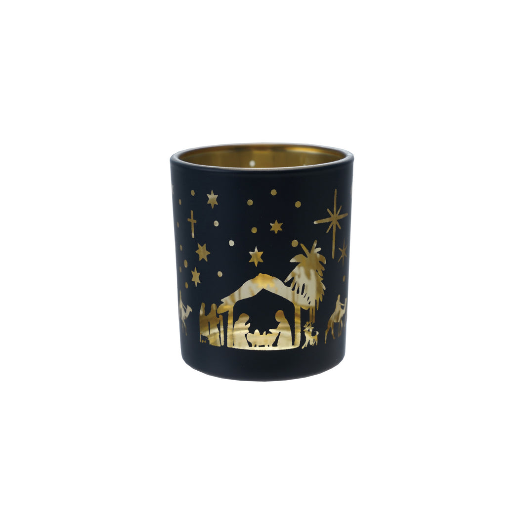 Nativity Etched Tealight