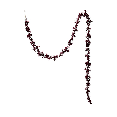 Burgundy Flocked Garland