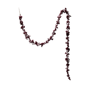 Burgundy Flocked Garland