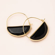 Stone Hoop - Black/Gold