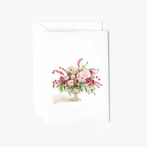 Pink bouquet mini notecard