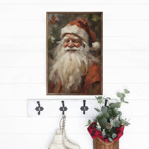 Santa Portrait In Red