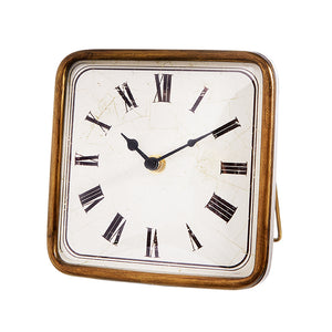 Square Brass Clock