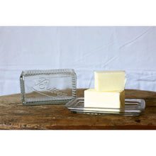 Glass Retro Butter Dish