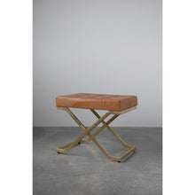 Tufted Leather Stool