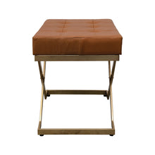 Tufted Leather Stool