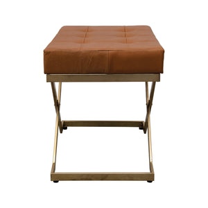 Tufted Leather Stool