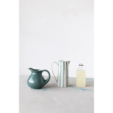 Green Stoneware Pitcher