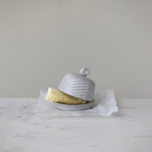 Stoneware Butter Dish