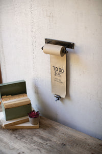 7" Hanging Note Roll w/One Brass Clip