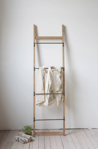 Metal + Wood Wall Ladder