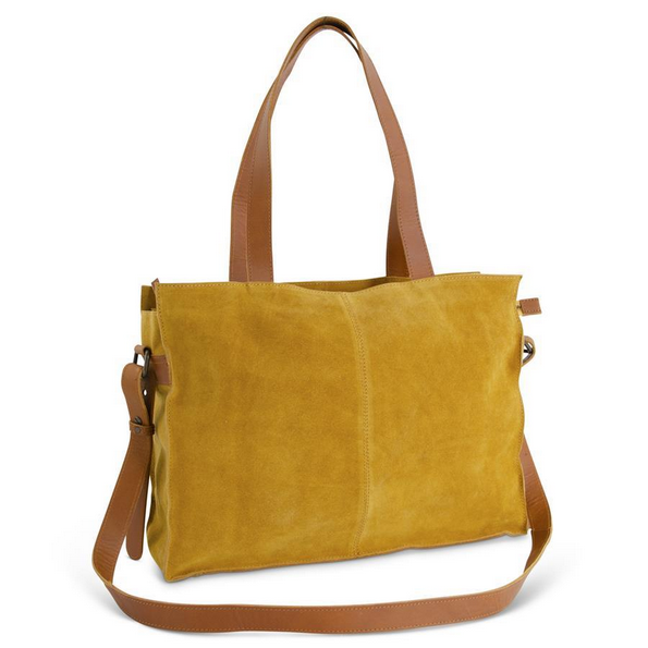 Mustard Suede Handbag