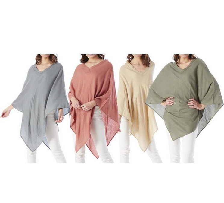 V Neck Poncho