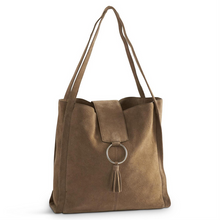 Taupe Suede Handbag