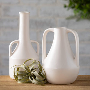 White Handle Vase