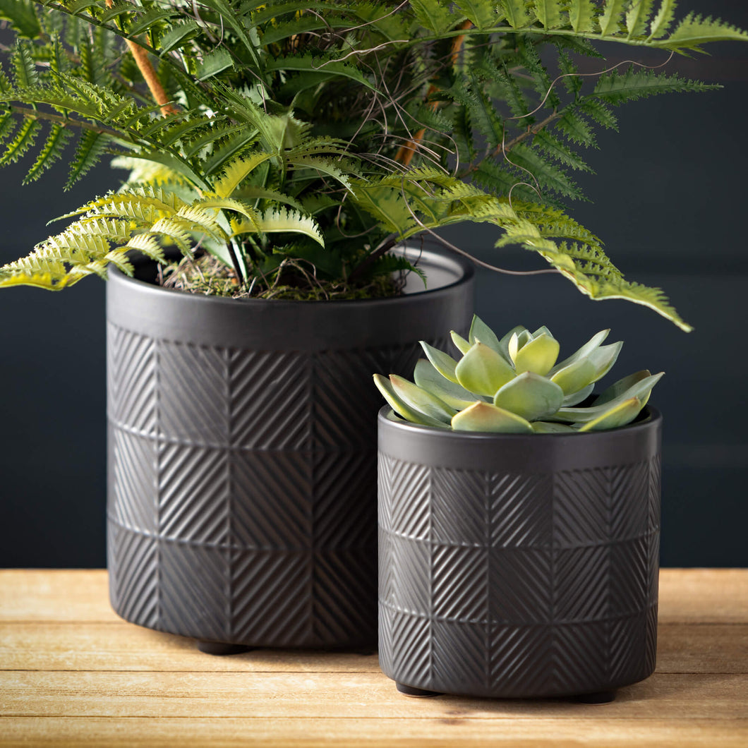 Black Etch Planter