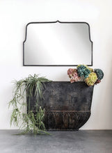 Distressed Black Metal Mirror