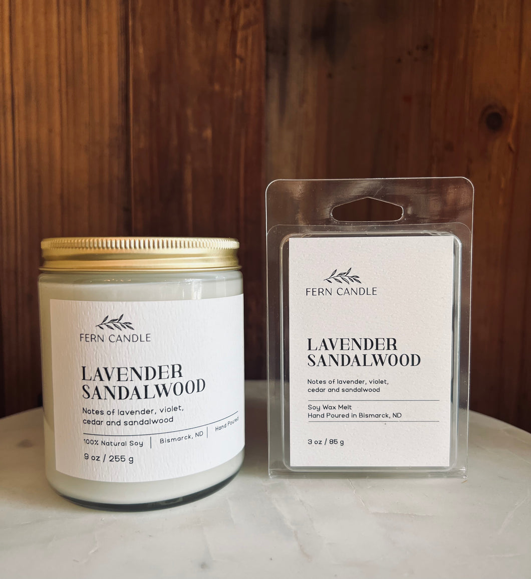 Lavender Sandalwood- Fern Candle Co.